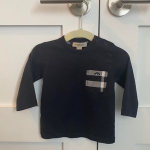 Burberry Kids 6m Navy Blue Shirt
